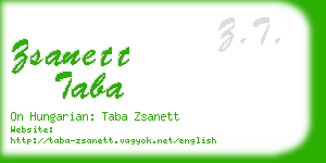 zsanett taba business card